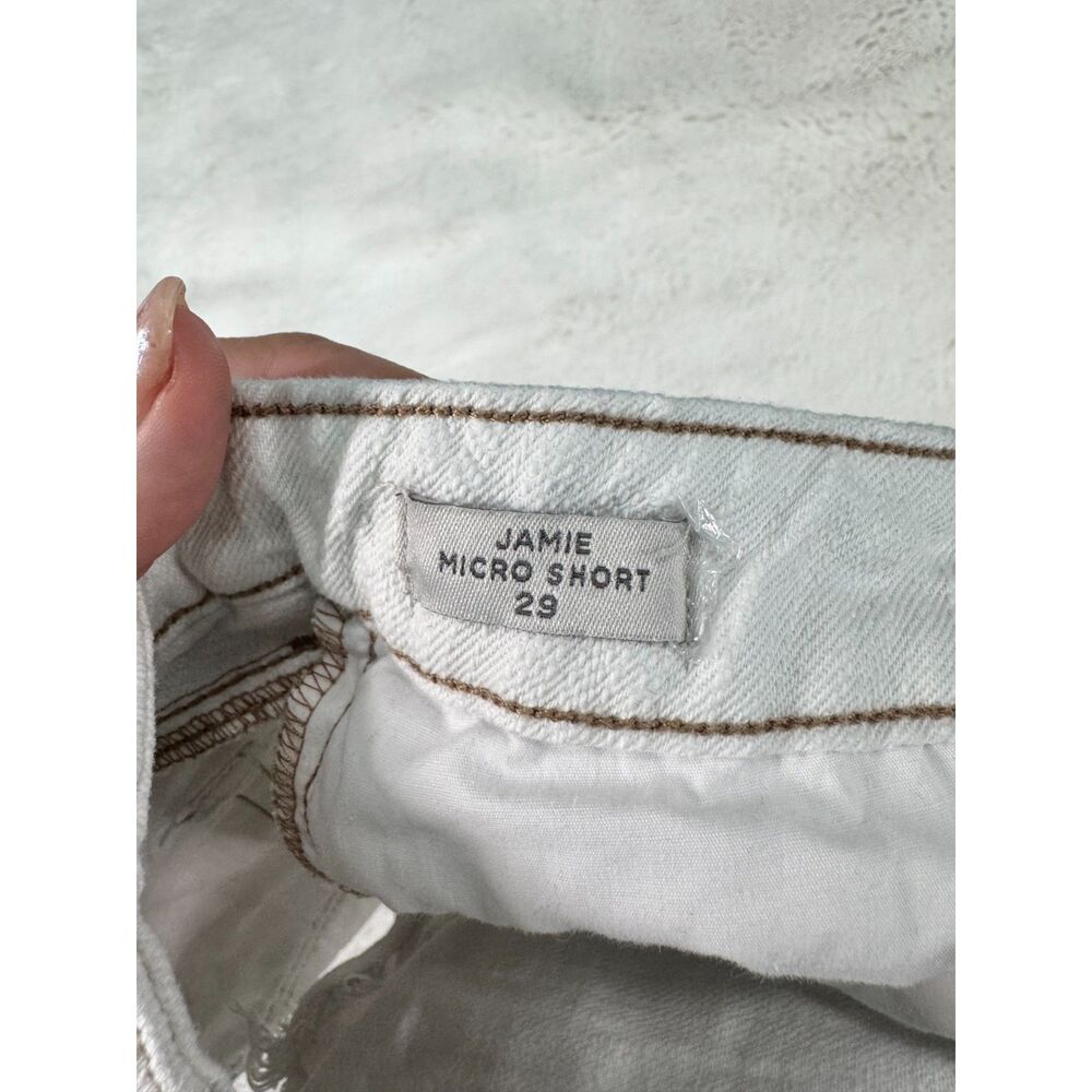 PacSun Jamie Micro Shorts Size 29 White Denim Low Rise Frayed Raw Hem Y2K